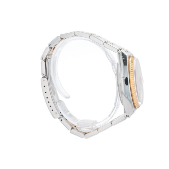 Rolex Datejust 17013 36mm Champagne Index Dial Fluted Bezel Integrated Band - Picture 7 of 10